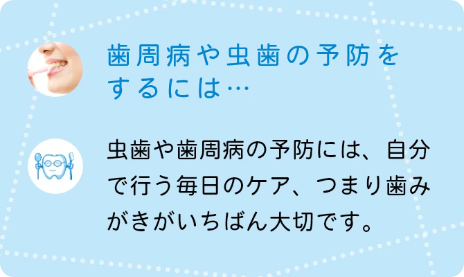 歯周病や虫歯の予防をするには…